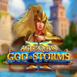 Official Slots logo: Age Of The Gods: God Of Storms 2 by Playtech at Vox Casino