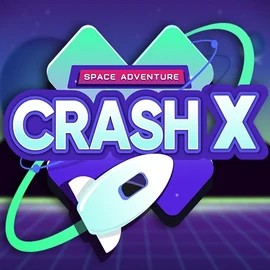 Crash X slot logo by Turbo Games at Vox Casino