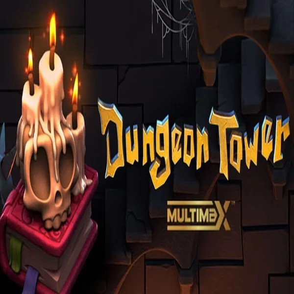 Dungeon Tower slot logo by Peter &amp; Sons at Vox Casino