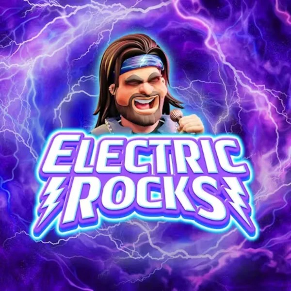 Electric Rocks slot logo by Inspired Gaming at Vox Casino