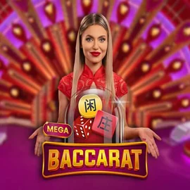 Mega Baccarat online game logo by Pragmatic Play on vox-casinos.org