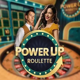 Official Live Casino logo: PowerUP Roulette by Pragmatic Play at Vox Casino