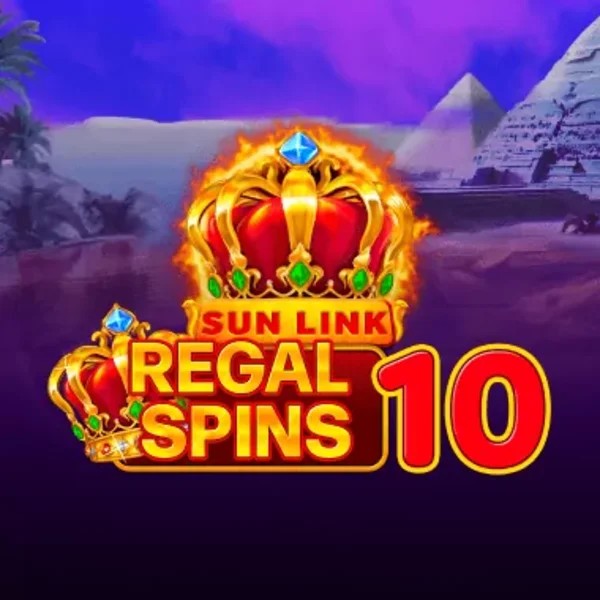 Regal Spins 10 online game logo by PatePlay on vox-casinos.org