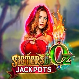Sisters Of Oz Jackpots slot logo by Triple Edge Studios at Vox Casino