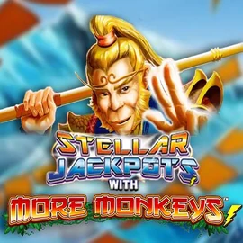 Stellar Jackpots with More Monkeys slot icon by Lightning Box Game, available at Vox Casino